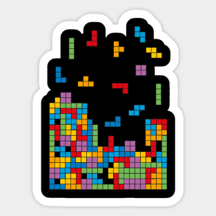 I love 8-Bit video games Tetris BoomBoomInk Sticker